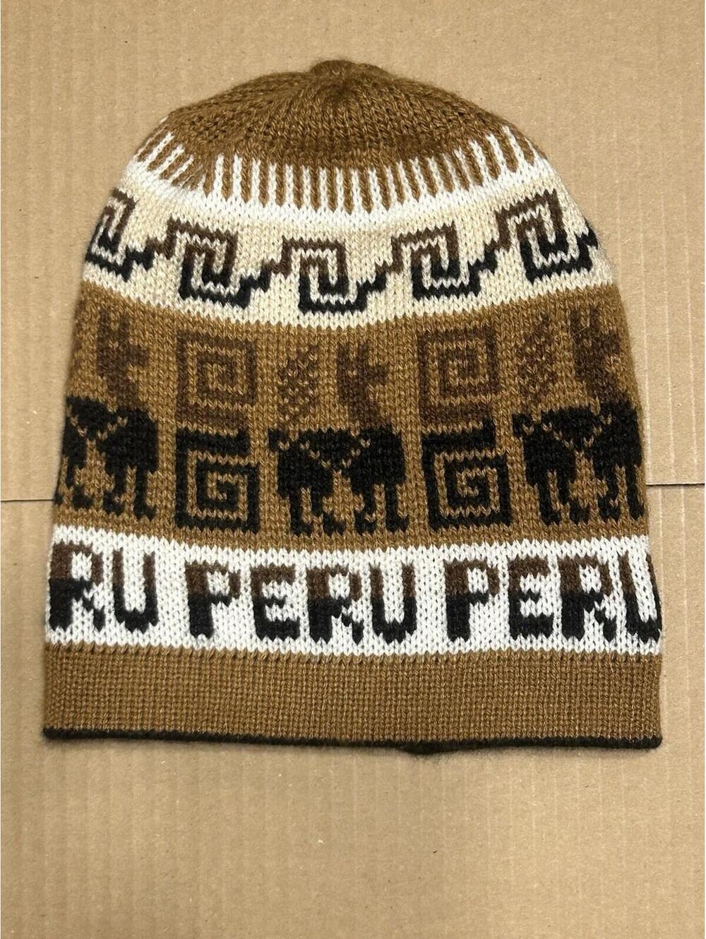 Peruvian Alpaca Chullo Hat Beanie Unisex Alpaca Wool Knit